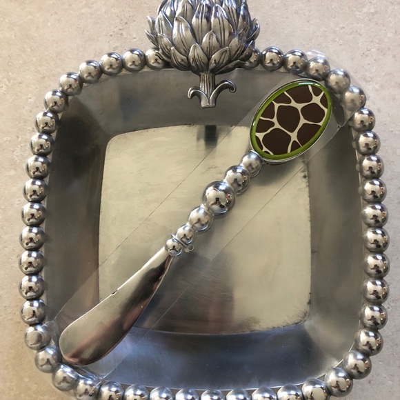 COPY - Mud pie Artichoke bowl with spreader - Picture 3 of 5